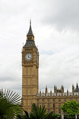 Fototapeta na wymiar Detail of the Clock Tower Big Ben, Palace of Westminster, London, England. UK.