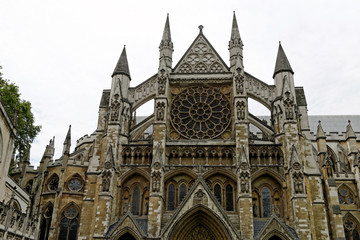 Fototapeta premium Westminster Abbey (Collegiate Church of St Peter at Westminster) - Gothic church in City of Westminster, London. Westminster is traditional place of coronation for English monarchs.