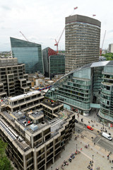 Aerial View from Westminster Cathedral of Roofs and Houses of London, United Kingdom.