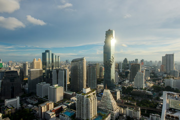 Obraz premium Bangkok view with skyscraper in Bangkok, Thailand