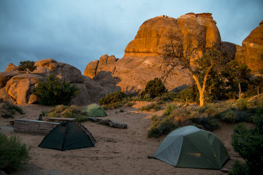 Moab Utah Arches National Camping Devils Camp 2