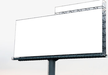 Obraz premium blank billboard for advertisement isolated on white background