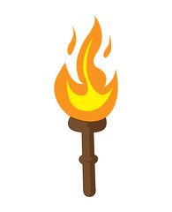 torch isolated illustration
