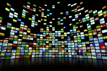 Giant multimedia video and image walls