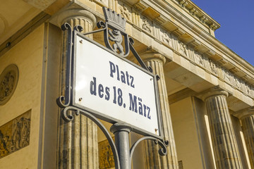 Obraz premium 18th of march Square in Berlin at Brandenburg Gate