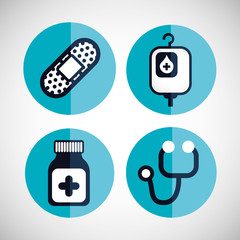 medical concept set icons vector illustration design