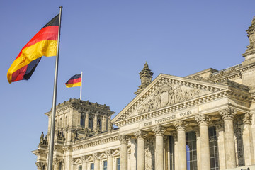 Fototapeta na wymiar Federal Government Office - German Bundestag Reichtagsgebaeude in Berlin