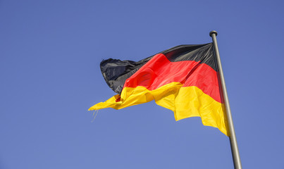 German Flag waving in the wind