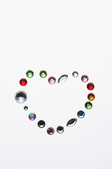 ハート形のスワロフスキー