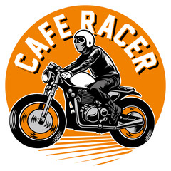 Obraz premium cafe racer motorcycle badge