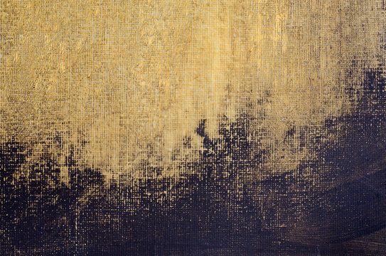 golden painted artistic canvas background