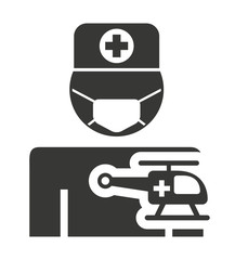 doctor avatar silhouette with medical icon vector illustration design
