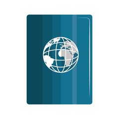 global world sphere on blue card. network international connection. vector illustration