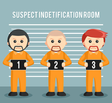 suspect indetification room illustration design