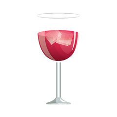 cocktail glass liquor drink alcohol beverage. vector illustration