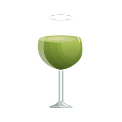 cocktail glass liquor drink alcohol beverage. vector illustration