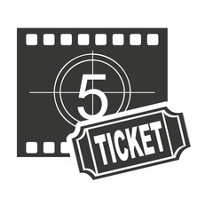 tape record counter with cinema icon vector illustration design