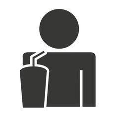 silhouette human with cinema icon vector illustration design