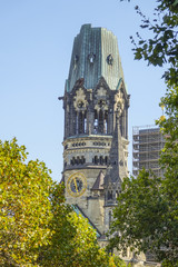The destroyed top of Kaiser Wilhelm Memorial Church in Berlin