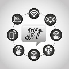 wifi connection signal icons vector illustration design