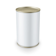 Tin can isolated on white background