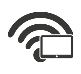 wifi waves signal with icon vector illustratio