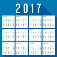 calendrier bleu 2017