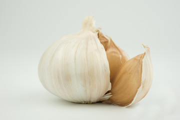 Garlic isolated on white background