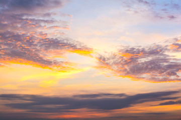 abstract colorful of sky with clouds in the evening