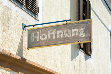 Obraz premium Schild 116 - Hoffnung