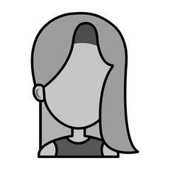 avatar face woman silhouette female person. vector illustration