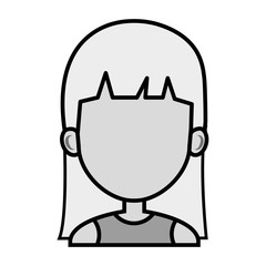 avatar face woman silhouette female person. vector illustration