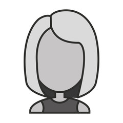 avatar face woman silhouette female person. vector illustration