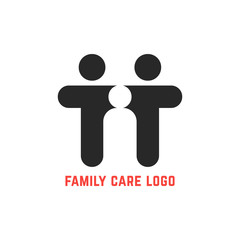 black simple family care logo