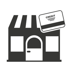 Obraz premium store building with commercial isolated icon vector illustration design