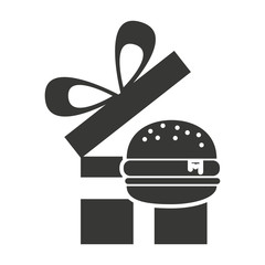 gift box with commercial isolated icon vector illustration design