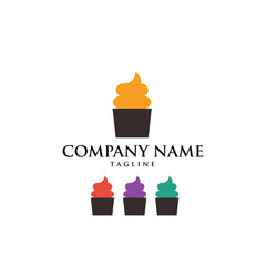 Bakery Cake Bread Cupcake Icon Logo Vector
