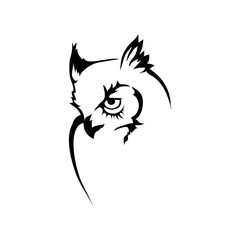 Naklejka premium logo sowy
