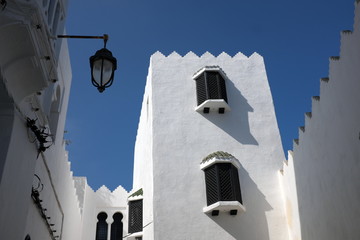 Maison blanche, ciel bleu, Asilah, Maroc