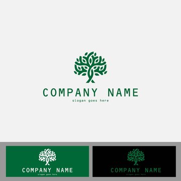 Green Tree Plant Logo