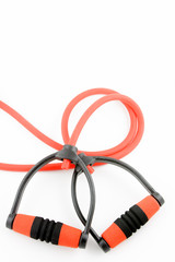 Red Resistance Bands Handles