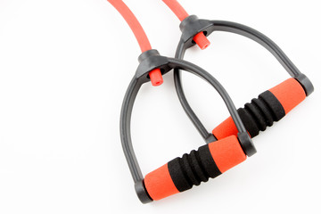 Red Resistance Bands Handles