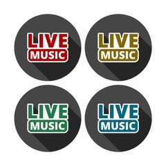 Live music sign icon. Karaoke symbol