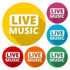 Live music sign icon. Karaoke symbol