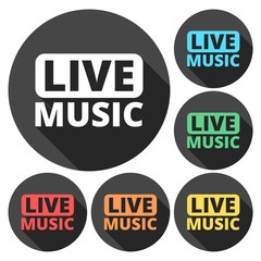 Live music sign icon. Karaoke symbol
