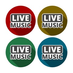 Live music sign icon. Karaoke symbol