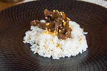 garlic rice topped with beef tapa