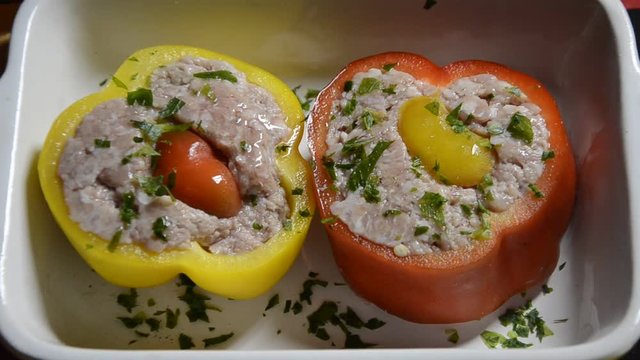 Stuffed peppers ớt nhồi Peperoni ripieni Nadziewane papryki Gef&uuml;llte paprika Pimientos rellenos Poivrons farcis фаршированный перец T&ouml;lt&ouml;tt Ardei umpluti Peperoni ripieni Plněn&eacute; papriky