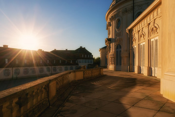 Sunset at Solitude Palace at Stuttgart