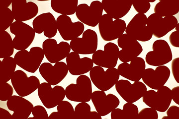 Vintage Red Hearts Background